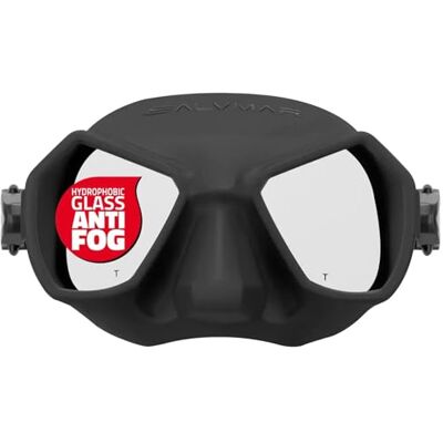 SALVIMAR Hathor Anti Fog, Maschera Adulto in Silicone con Lenti Anti Appannamento, per pesca subacquea, snorkeling e immersione, Nero SALVIMAR Hathor Anti Fog, Maschera Adulto in Silicone con Lenti Anti Appannamento, per pesca subacquea, snorkeling e immersione, Nero