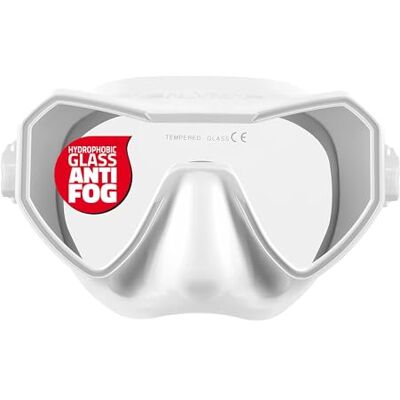 SALVIMAR Neo Anti Fog, Maschera Adulto Anti Appannamento, per pesca subacquea, immersioni e snorkeling, Bianco SALVIMAR Neo Anti Fog, Maschera Adulto Anti Appannamento, per pesca subacquea, immersioni e snorkeling, Bianco