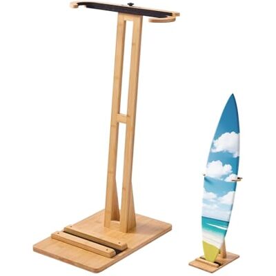 VEVOR Supporto Verticale per Tavole da Surf, Supporto per Tavole da Surf in Legno Regolabile 370-665 mm per Riporre ed Esporre, Organizzatore Indipendente con Imbottitura in Sughero per Wakeboard VEVOR Supporto Verticale per Tavole da Surf, Supporto per Tavole da Surf in Legno Regolabile 370-665 mm per Riporre ed Esporre, Organizzatore Indipendente con Imbottitura in Sughero per Wakeboard