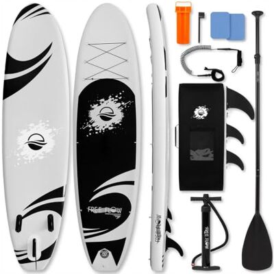 SereneLife Stand up Paddle Board Gonfiabile Pagaia SUP Antiscivolo, Pompa, Cordino di Sicurezza e Accessori Giovani SereneLife Stand up Paddle Board Gonfiabile Pagaia SUP Antiscivolo, Pompa, Cordino di Sicurezza e Accessori Giovani