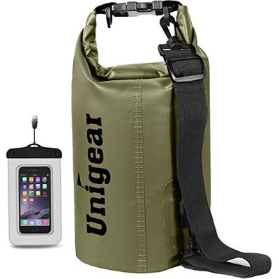 Unigear Borsa Impermeabile (2L/5L/10L/20L/30L/40L/55L),Sacca Stagna Dry Bag Sacca impermeabile mare con Custodia Telefono per kayak SUP pesca campeggio e sport acquatici; attività outdoor e viaggio Unigear Borsa Impermeabile (2L/5L/10L/20L/30L/40L/55L),Sacca Stagna Dry Bag Sacca impermeabile mare con Custodia Telefono per kayak SUP pesca campeggio e sport acquatici; attività outdoor e viaggio