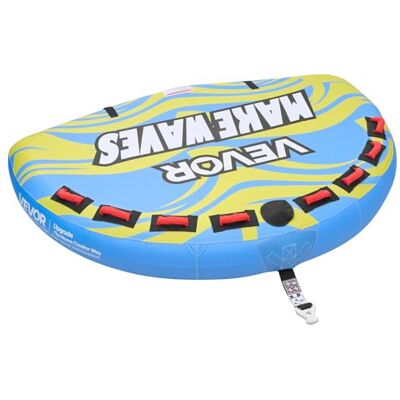 VEVOR Tubo Gommone Gonfiabile Trainabile per Barche da Mare, Tubo Trainabile Capienza ca. 4 Persone Carico Max 308 kg, Gommone per Barche Giochi Acquatici Divertimento, Copertura in Nylon, Blu VEVOR Tubo Gommone Gonfiabile Trainabile per Barche da Mare, Tubo Trainabile Capienza ca. 4 Persone Carico Max 308 kg, Gommone per Barche Giochi Acquatici Divertimento, Copertura in Nylon, Blu