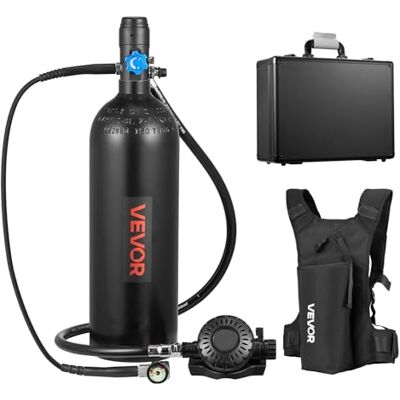 VEVOR Mini Bombola Subacquea per Immersioni, Set di Bombola Subacquea Portatile 2 L Bombole ad Aria Compressa con Autonomia Fino a 35 Minuti, Borsa a Spalla, Custodia di Trasporto in Metallo, Multiuso VEVOR Mini Bombola Subacquea per Immersioni, Set di Bombola Subacquea Portatile 2 L Bombole ad Aria Compressa con Autonomia Fino a 35 Minuti, Borsa a Spalla, Custodia di Trasporto in Metallo, Multiuso