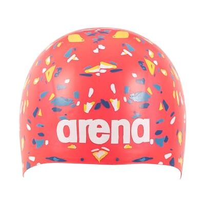 Arena Cuffia da nuoto unisex per adulti, in silicone modellato, per donne e uomini, fitness, nuotatori, allenamento intensivo, durevole, morbida, elastica, cuffia piatta, colore: rosso coriandoli Arena Cuffia da nuoto unisex per adulti, in silicone modellato, per donne e uomini, fitness, nuotatori, allenamento intensivo, durevole, morbida, elastica, cuffia piatta, colore: rosso coriandoli
