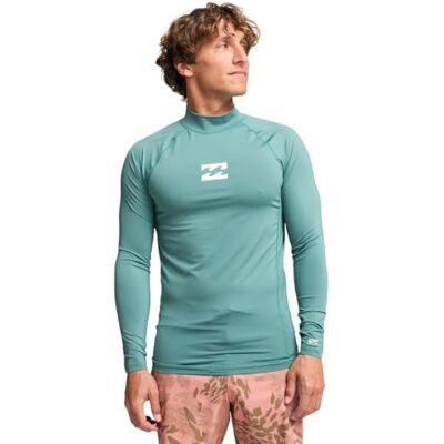 Billabong Maglietta da Surf Waves all Day LS da Uomo, Colore: Blu Billabong Maglietta da Surf Waves all Day LS da Uomo, Colore: Blu