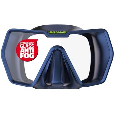 SALVIMAR Drake Anti Fog, Maschera Adulto Anti Appannamento, con cinghiolo elastico, per immersioni subacquee e snorkeling, Blue SALVIMAR Drake Anti Fog, Maschera Adulto Anti Appannamento, con cinghiolo elastico, per immersioni subacquee e snorkeling, Blue