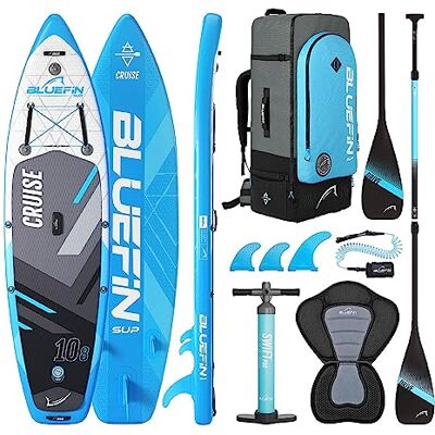 Bluefin SUP SUP Bluefin Cruise 10'8 , Tavola paddle per adulti con sedile kayak, Cruise , Portatile e sicuro , Pacchetto paddleboard, Convertibile in Kayak , Accessori per paddle board inclusi Bluefin SUP SUP Bluefin Cruise 10'8 , Tavola paddle per adulti con sedile kayak, Cruise , Portatile e sicuro , Pacchetto paddleboard, Convertibile in Kayak , Accessori per paddle board inclusi