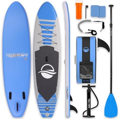 SereneLife SLSUPB125 Paddleboard - 10,5 piedi, Blu, 125kg max SereneLife SLSUPB125 Paddleboard - 10,5 piedi, Blu, 125kg max