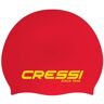 Cressi Ricky Jr Swim Cap 1X Junior Cuffia Junior per il Nuoto, Rosso/Giallo, Taglia Unica