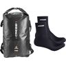 Cressi Gara Borsa Stagna per Pinne da Apnea e Fucile Subacqueo, Unisex – Adulto, Nero, &, Black Resilient Calzare in Neoprene 5 mm, Unisex, Nero, L (42/43)