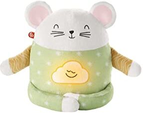 Fisher Price Topino Meditazione e Relax, Peluche con Suoni Rilassanti, Esercizi Guidati di Meditazione e Musica, Giocattolo per Bambini 2 5 Anni,