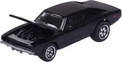 Majorette Dodge Charger R/T Auto d'epoca Scala 1:64 (7,5 cm) Macchina giocattolo con carta collezionabile modello auto per bambini dai 3 anni in su