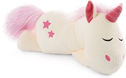 NICI - Peluche sdraiato Unicorno Theodor Addormentato 36cm Green, Colore Beige, 36 cm,