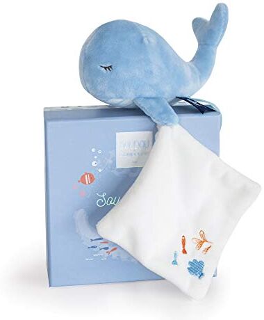 Doudou et Compagnie Peluche Balena con Doudou 15 cm Blu