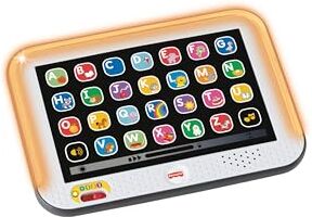 Fisher Price Tablet Ridi e Impara, Giocattolo di apprendimento per Bambini Ridere e Imparare Smart Stages con Musica e luci per età da 1+ Anni, Edizione Tedesco,