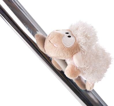 NICI Mag Pecora bianca 11 cm Peluche sostenibile con calamita Animale magnetico per frigoriferi, lavagne, oggetti in metallo e molto altro ancora, ottima idea regalo