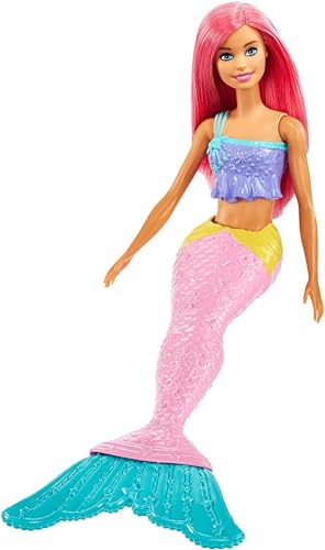 Barbie Dreamtopia Sirena, Bambola con Coda Che Si Muove, Giocattolo per Bambini 3+ Anni,