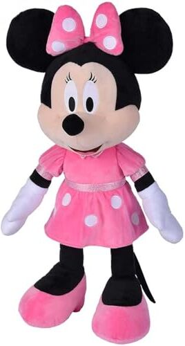 Simba Disney Peluche Minnie, , con abito fucsia, 61 cm, + 0 mesi