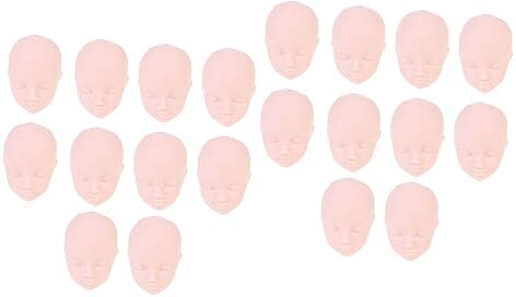 FRCOLOR Pioli 20 Pz Bambole Bjd Cosmetologia Mini Testa Di Bambola Fai Da Te Bambola Di Silicone Bambole Massa Testa Di Bambola Per Il Trucco Bambolina Bambola Bjd Cosmetico Clip