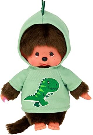 Bandai Monchhichi Peluche Monchhichi dinosauro Peluche iconico degli anni 80 Peluche dolcissimo 20 cm per bambini e adulti