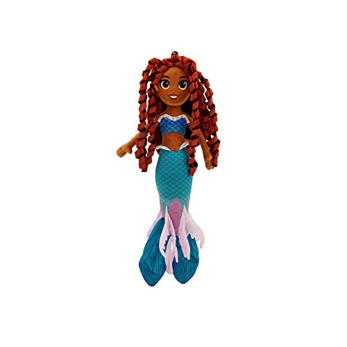 Disney bambola di peluche ufficiale Ariel, La Sirenetta live-action, 46 cm, personaggio peluche con dettagli ricamati, bambola con pinne rosa iridescenti Per bimbi dai 0 anni in su