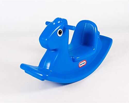 little tikes Cavallino a dondolo Gioco attivo con maniglie facili da impugnare e sedile stabile per una maggiore sicurezza Resistente Interno ed esterno Blu Età: 18+ mesi