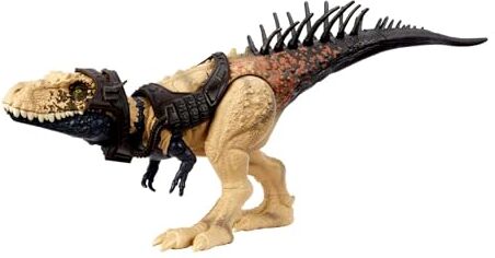 Mattel Jurassic World Bistahieversor Predatori Giganti, dinosauro grande specie con mossa d'attacco famelica, coda mobile e attrezzatura di tracciamento, giocattolo per bambini, 4+ anni,