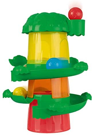 Chicco La Casa sull'Albero 2in1, Giocattolo Educativo Evolutivo per la Coordinazione Occhio-Mano, 3 Tazze Impilabili, 2 Scivoli, 3 Palline, Paint-free, Made in Italy, Giochi per Bambini 6 mesi–3 anni