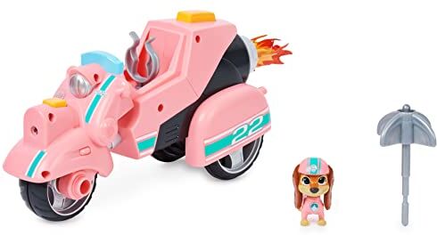 Paw Patrol La Pat&apos, Patrouille Pat' Patrouille , Liberty's Movie Toy Car con Action Figure da Collezione, Giocattoli per Bambini dai 3 Anni in su, Colore Argento,