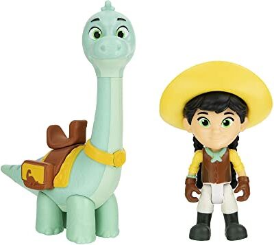 Giochi Preziosi Dino Ranch Min & Clover Coppia di Personaggi, Personaggio Alto Circa 7.5cm e Dinosauro Alto 9cm Circa, Come nel Cartone Animato, per Bambini a Partire dai 3 Anni, , Multicolore