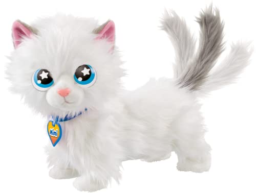 Animagic Mimi il Gatto, Peluche Gatto Bianco Interattivo a Partire dai 2 Anni, Il tuo Nuovo Amico Animale che viene Ovunque con Te, Muove la Coda e Miagola come un Gatto Vero