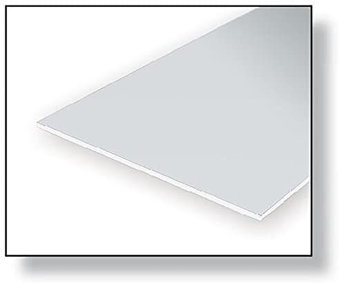 EverGreen – Polistirene Platte, Gioco, 150 X 300 X 2.00 mm, 1 Pezzi, Bianco