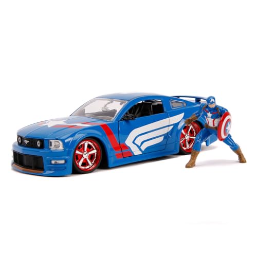 Jada Marvel Captain America 2006 Ford Mustang Gt, , + 8 Anni, Scala 1:24