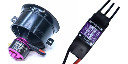 DoBoFo EDF 50mm 3S 4900KV 12.6V 11 pale con 40A ESC, ventilatore elettrico canalizzato con regolatore di velocità elettronico, motore a getto RC, motore brushless, modello di ricambio per aeroplano,