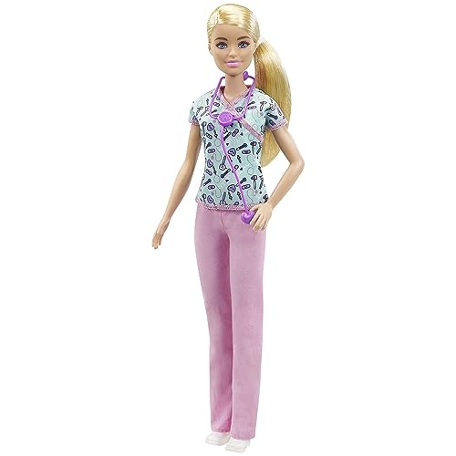 Barbie Playset con Bambola Infermiera e Tanti Accessori, Giocattolo per Bambini 3+Anni,