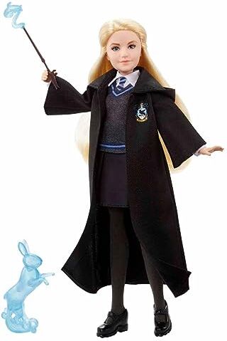 Mattel Harry Potter Luna Lovegood e Patronus, bambola di Luna riproduce il personaggio dei film e indossa la veste della Casa Corvonero, da collezione, Giocattolo per Bambini 6+ Anni,