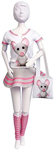 Vervaco Tiny Mouse Dress Your Doll Outfit Making Set, Multicolore