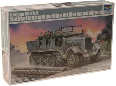 Trumpeter Modellino Carro Armato German SdKfz 6 5-TON Medium Halftrack Artillery Tractor Model Kit Scala 1:35 (Importato da Giappone)