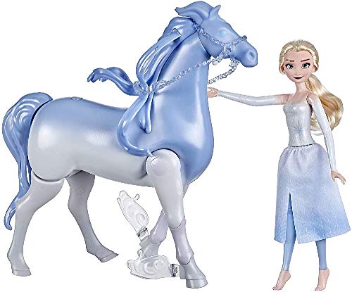 Disney Hasbro Frozen Frozen 2, Elsa E Il Cavallo Nokk Elettronico (Bambola Di Elsa Con Cavallo Che Nuota E Cammina Ispirati Al Film Frozen 2)