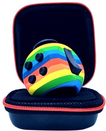 PILPOC theFube Fidget Cube (Arcobaleno) – Cubo Antistress Adulti e Bambini in Versione Deluxe – Fidget Toy con Custodia Protettiva Premium – Gadget Antistress Ideale per Ansia, ADHD, OCD e Autismo