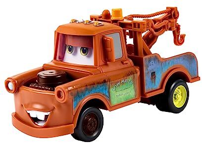 Mattel Disney Pixar CARS Veicoli Scattanti Cricchetto, camioncino da spingere con occhi e bocca che si muovono e cambiano espressione, ispirato al film, giocattolo per bambini, 3+ anni, HPH65