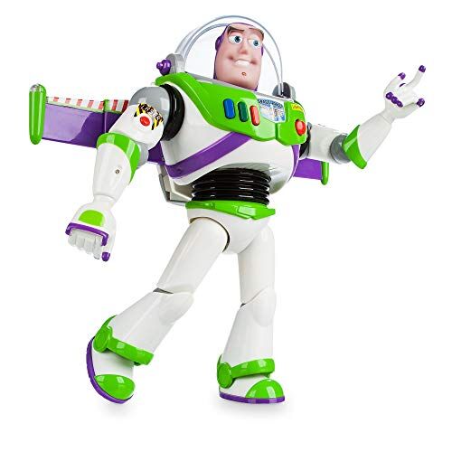 Disney Action figure parlante interattiva di Buzz Lightyear di Toy Story, 30 cm/11", con più di 10 frasi in inglese, interagisce con altri personaggi e giocattoli, luci laser, età 3+