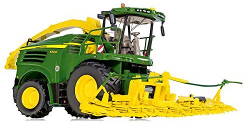 Wiking 07 John Deere 8500i, modello, scala 1:32, metallo/plastica, a partire dai 14 anni, molte funzioni, unità Pick-Up e inserto di mais completamente funzionante, tubo di espulsione regolabile