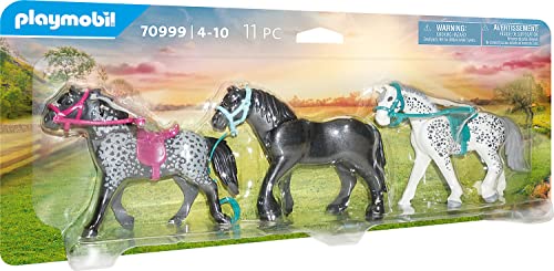 Playmobil 3 Cavalli, Frisone, Knabstrupper e Andaluso