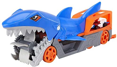 Hot Wheels -PlaySet Trasportatore Squalo Divoratore con Macchinina, Giocattolo per Bambini 4+ Anni,