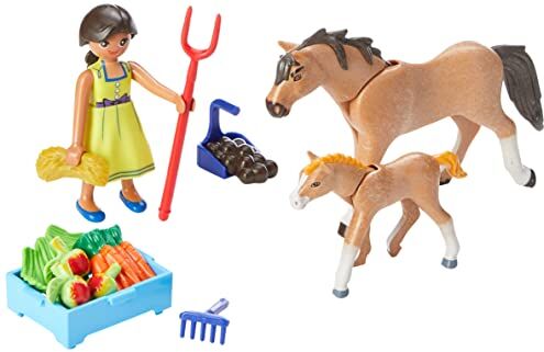 Playmobil Spririt , PRU con Cavallo e Puledro per Bambini dai 4 Anni