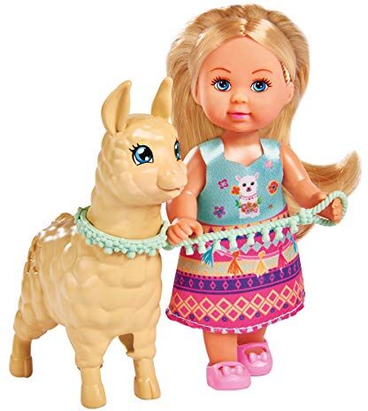 Simba Bambola Evi Love, in un dolce vestito con alpaca e lino, 12 cm, per bambini dai 3 anni in su