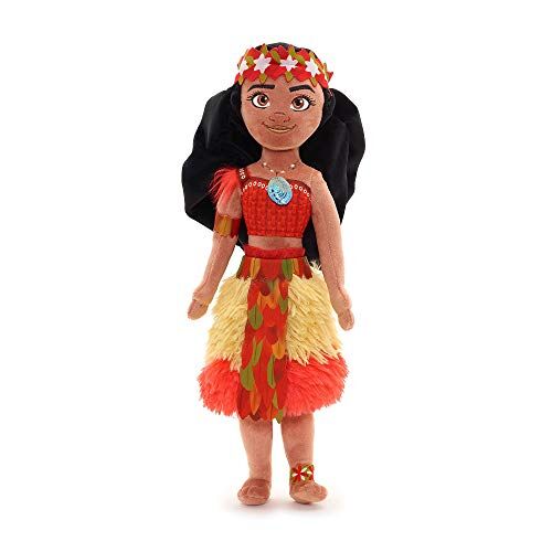 Disney bambola di peluche ufficiale Vaiana, 44 cm, principessa con dettagli del viso ricamati, collana con cuore di Te Fiti 3D e outfit da cerimonia, adatta a tutte le età