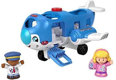 Fisher Price Little People Aereo multilingua, con personaggi per bambini e bambini in età prescolare a partire da 1 anno