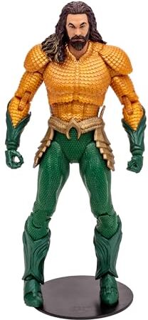 McFarlane Toys DC Multiverse Aquaman Action Figure da 17,8 cm, incredibilmente dettagliato, re di Atlantide, con Ultra Articolazione, Tridente, mani extra e carta artistica da collezione